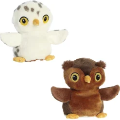 Aurora® - Eco Nation - Reversible Eco Pairs - 6.5" Snowy Owl And Barn Owl