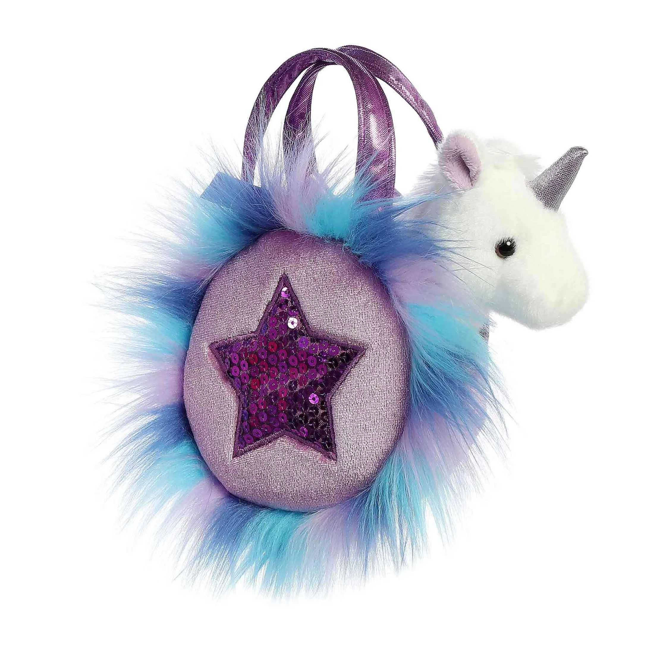Aurora® - Fancy Pals - 5.5" Sparkle Heart Purple Unicorn