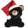 Aurora® - Holiday - Oversized Santa Hats - 11" Button Black Bear