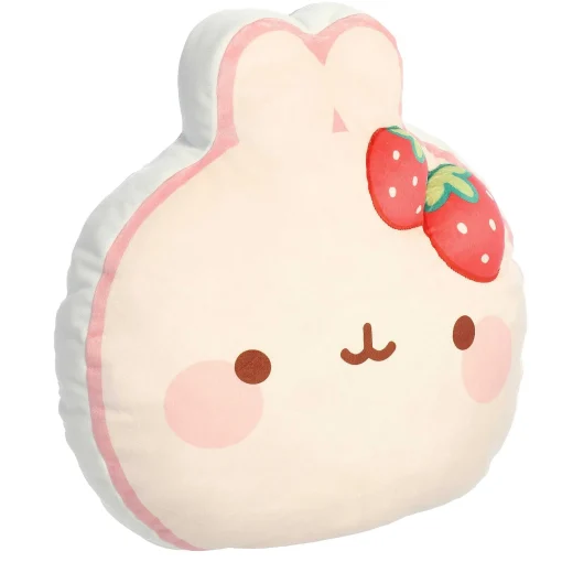 Aurora® - Molang - 14" Squishy Strawberry Molang Macaron